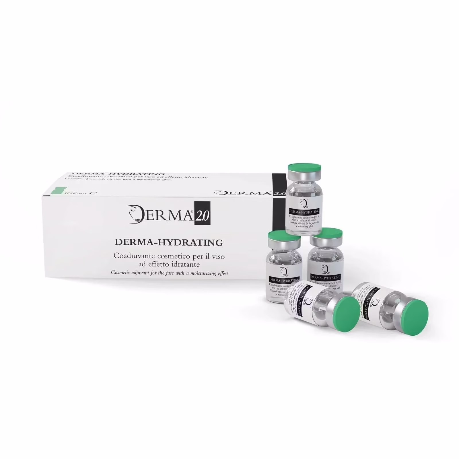 derma 2 hydrating ampoules next to a box