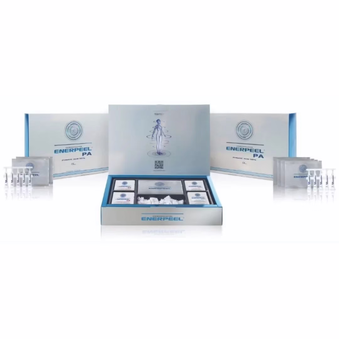 a group of boxes containing enerpeel pyruvic acid