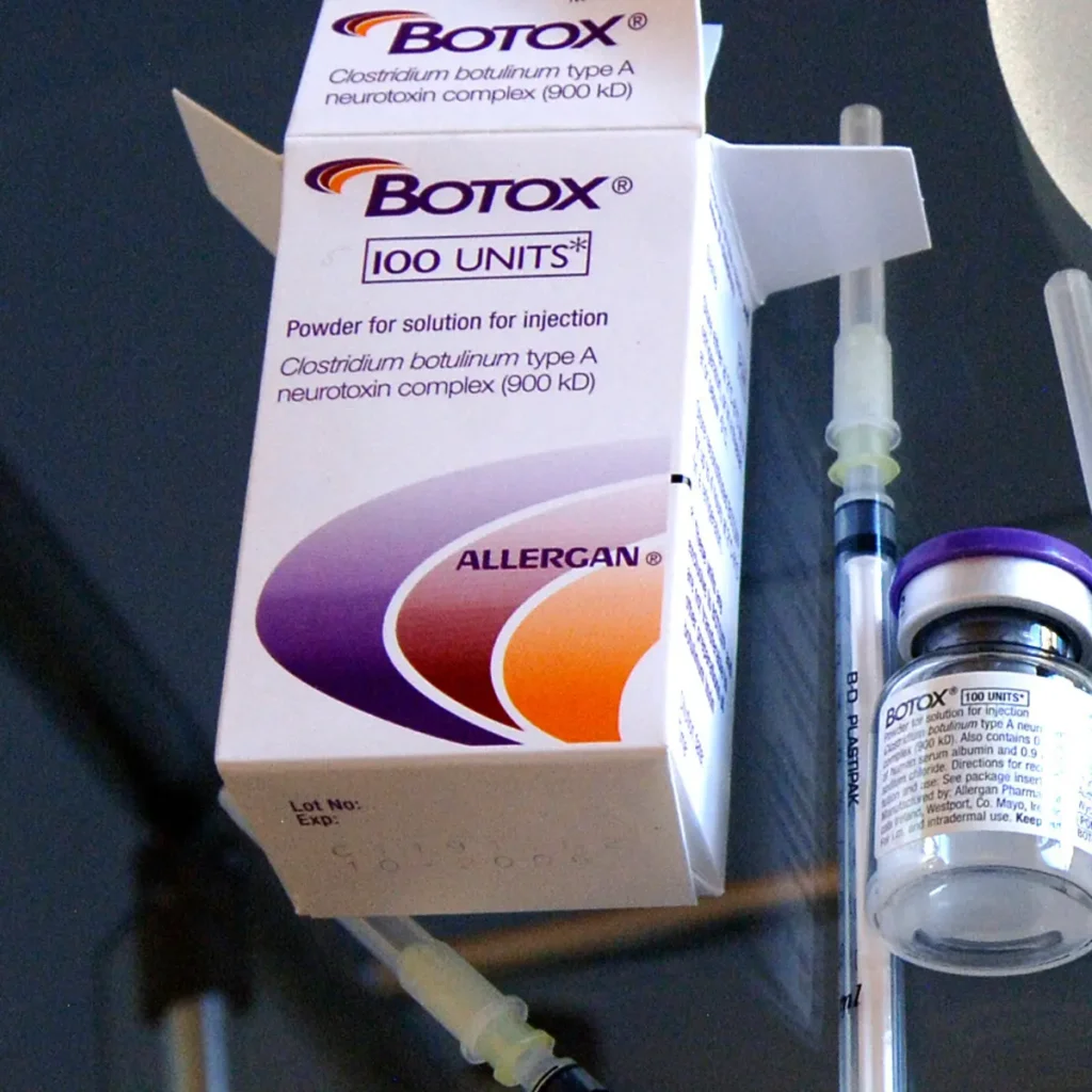 botox advertising using a box of brand labelled botox and syringe