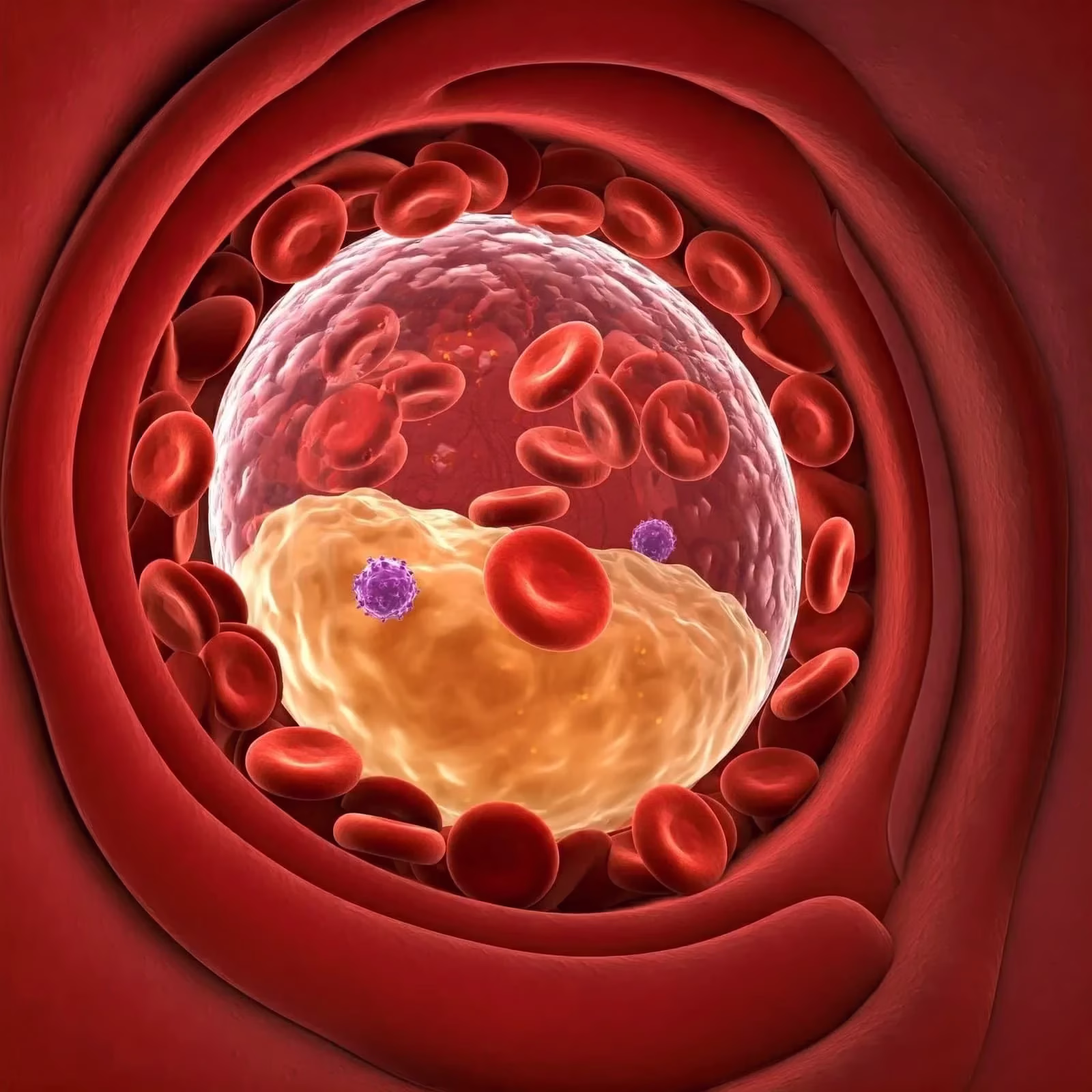 dermal filler dissolving inside a blood vessel
